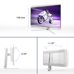Philips Evnia 8000 27M2N8500 00 computer monitor 26.5" 2560 x 1440 pixels Quad HD QD-OLED White