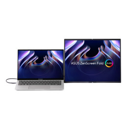 ASUS ZenScreen Fold OLED MQ17QH computer monitor 17.3" 2560 x 1920 pixels Quad HD Silver