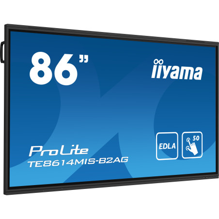 iiyama PROLITE TE8614MIS-B2AG Digital signage flat panel 86" LCD Wi-Fi 435 cd m² 4K Ultra HD Black Touchscreen Built-in