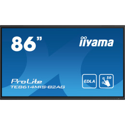 iiyama PROLITE TE8614MIS-B2AG Digital signage flat panel 86" LCD Wi-Fi 435 cd m² 4K Ultra HD Black Touchscreen Built-in