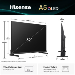 Hisense 32A5Q 81,3 cm (32") Full HD Smart TV Wifi Noir