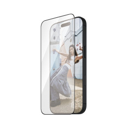 PanzerGlass SAFE. by ® Screen Protection w. Black Frame iPhone 16 Plus | 15 Plus | Ultra-Wide Fit Clear screen protector Apple