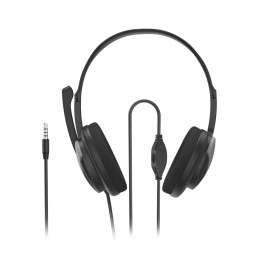 Hama | "HS-P100 V2" Auriculares de oficina para PC, estéreo, negro