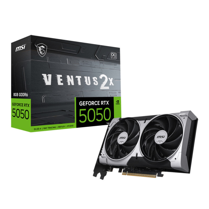 MSI GEFORCE RTX 5050 8G VENTUS 2X OC tarjeta gráfica NVIDIA 8 GB GDDR6