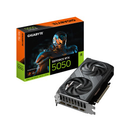 GIGABYTE GeForce RTX 5050 WINDFORCE OC 8G Scheda Grafica - 8GB GDDR6, 128bit, PCI-E 5.0, 2587MHz Frequenza core, 2 x DP, 2 x