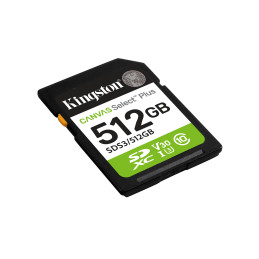 Kingston Technology 512GB SDXC Canvas Select Plus Gen3 150MB s C10 UHS-I U3 V30