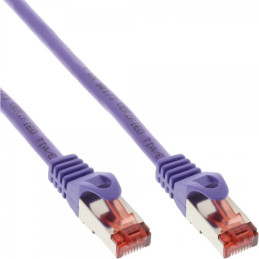 InLine Cavo patch Lan, S FTP (PiMf), Cat.6, 250 MHz, PVC, CU, viola, 0,3m