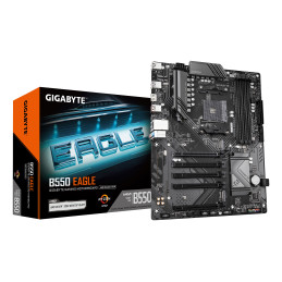 GIGABYTE B550 EAGLE Mainboard – AMD Ryzen 5000 G-Serie CPUs, 10+3+1 Phasen VRM, bis zu 3200 MHz DDR4, 1xPCIe 4.0 + 1xPCIe 3.0