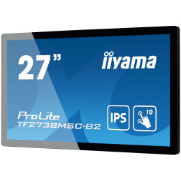 iiyama ProLite TF2738MSC-B2 Monitor PC 68,6 cm (27") 1920 x 1080 Pixel Full HD LED Touch screen Multi utente Nero