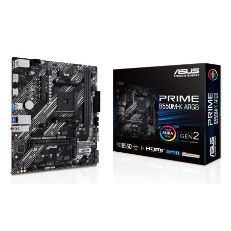 ASUS PRIME B550M-K ARGB AMD B550 Zócalo AM4 micro ATX