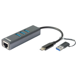 D-Link DUB-2332 laptop dock port replicator Wired USB Type-C Gray