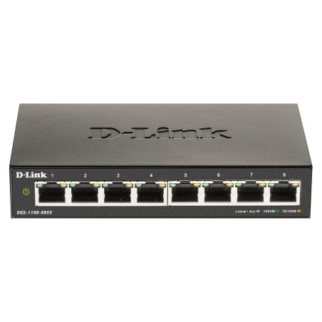 D-Link DGS-1100-08V2 Managed L2 Gigabit Ethernet (10 100 1000) Black