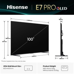 Hisense 100E7Q PRO 2,54 m (100") 4K Ultra HD Smart TV Wi-Fi Nero