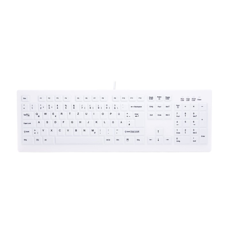 CHERRY AK-C8100F-UVS-W GE keyboard Medical USB QWERTZ German White CHERRY AK-C8100F-UVS-W GE keyboard Medical USB QWERTZ German White