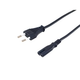 Equip 112161 cavo di alimentazione Nero 3 m 2 pin Accoppiatore C7