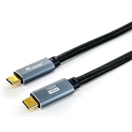 Equip 128359 Cable USB 3.2 Gen 2 C a C, M M, 3,0m, PD100W , 4K 60Hz, 10Gbps, Negro