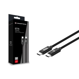 Conceptronic ETTA03B20 USB C-C PD 3.1 240W Schnellladekabel, 2m, 48V 5A, 480Mbps, E-Mark
