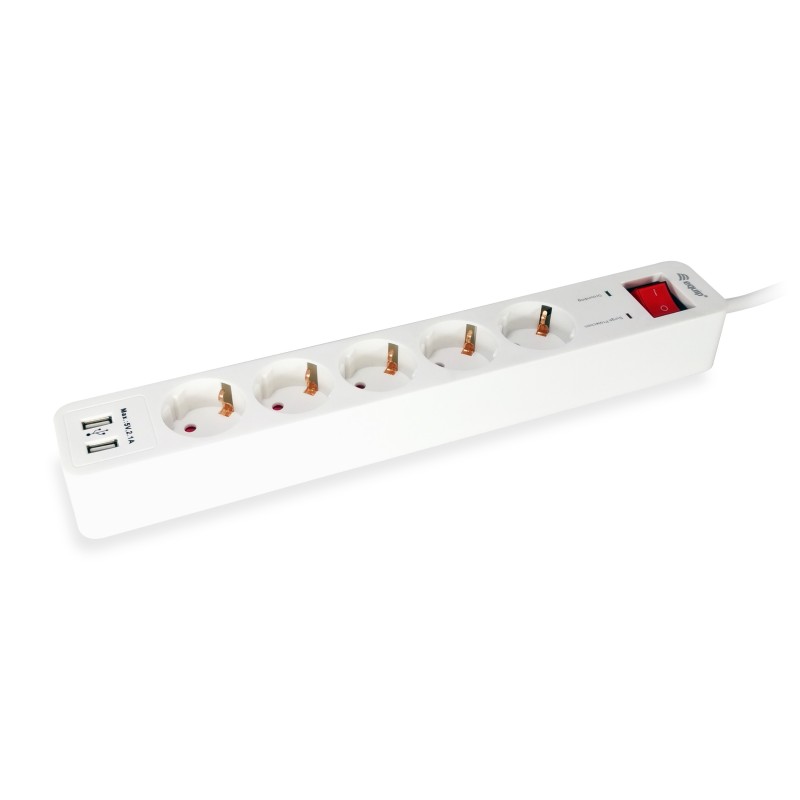 Equip 245554 power extension 70.9" (1.8 m) 5 AC outlet(s) Indoor White