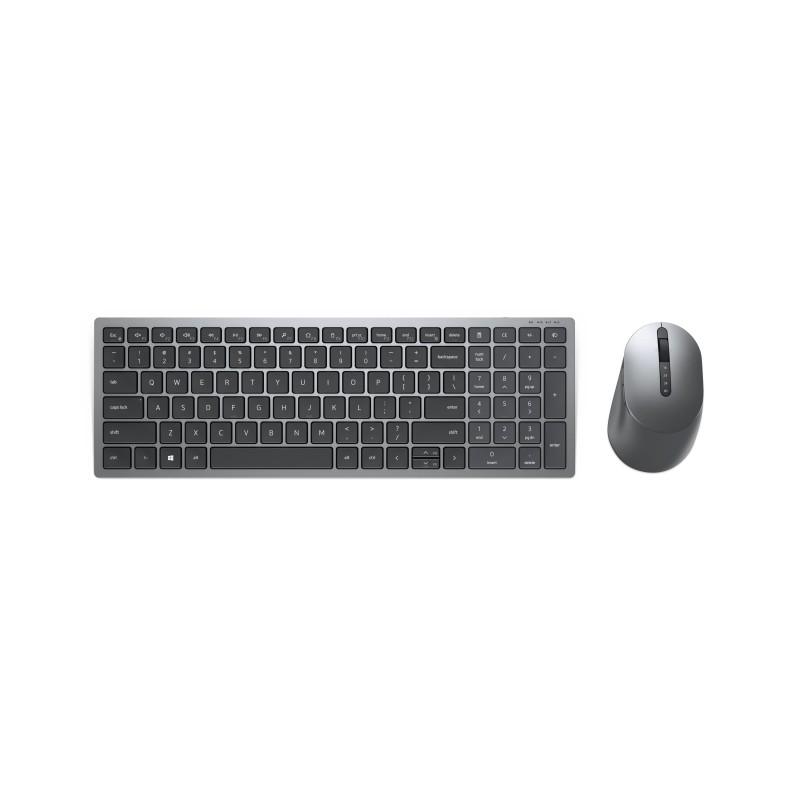 DELL KM7120W keyboard Mouse included Office RF Wireless + Bluetooth QWERTY UK English Gray, Titanium