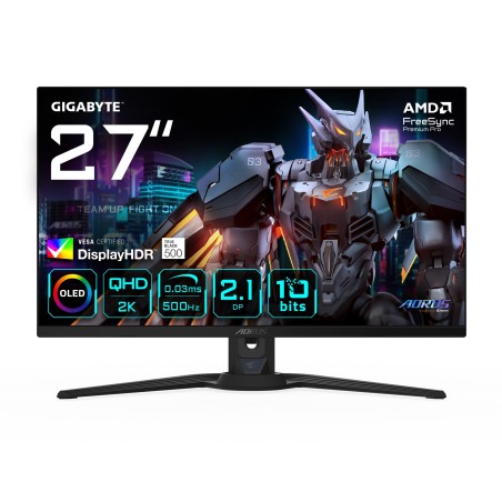 GIGABYTE AORUS FO27Q5P computer monitor 27" 2560 x 1440 pixels Quad HD OLED Black
