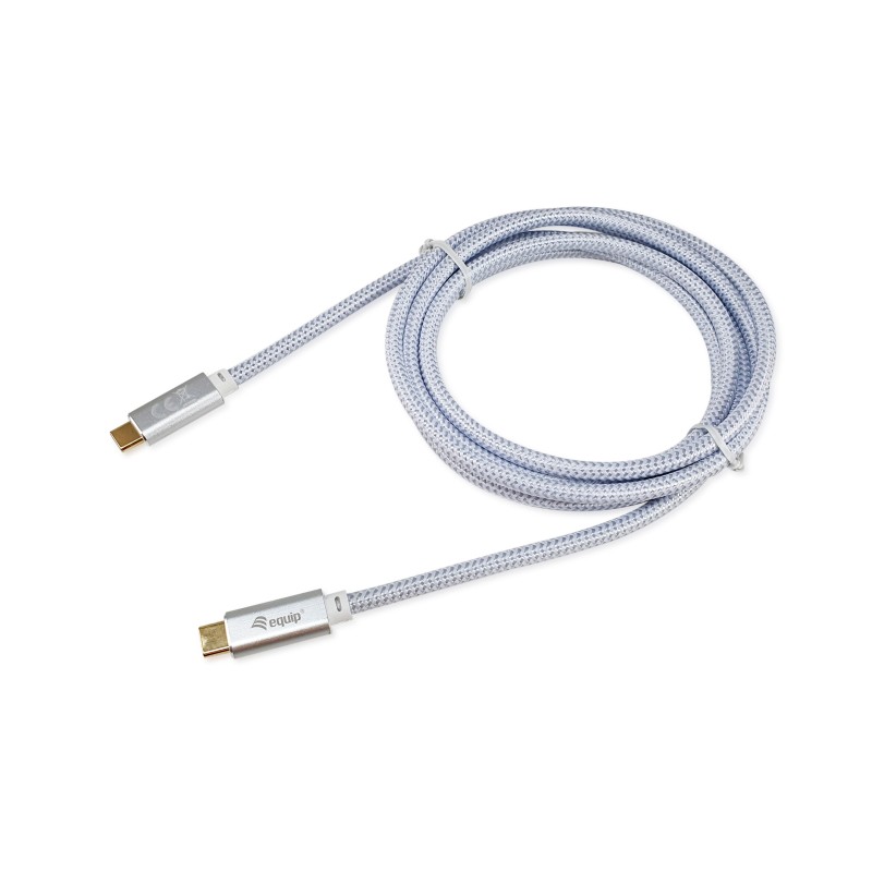 Equip USB 3.2 Gen 2 C-auf-C-Kabel, M M, 3,0m, PD100W , 4K 60Hz, 10Gbps, Weiß