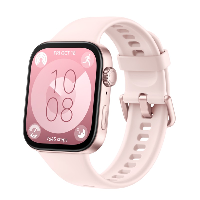 Huawei WATCH Fit 3 1.82" AMOLED 43.2 mm Digital 408 x 480 pixels Touchscreen Pink Wi-Fi GPS (satellite)