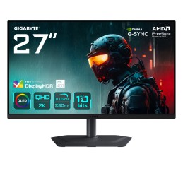 GIGABYTE MO27Q2A Moniteur de jeu OLED 2K QHD 27" - 2560 x 1440, 280Hz, 0,03ms, 250 cd m², FreeSync Premium Pro, DisplayHDR True