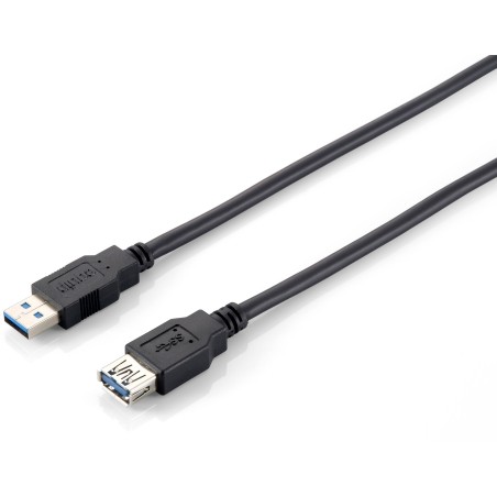 Equip USB 3.0 A auf A Verlängerungskabel Stecker auf Buchse, 3.0m, 5Gbps, Schwarz