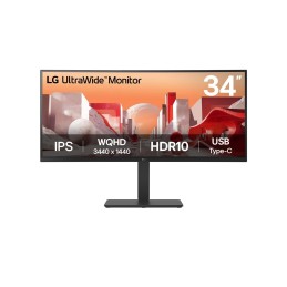 LG 34BA75QE-B computer monitor 34" 3440 x 1440 pixels Wide Quad HD LCD Black