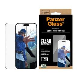 PanzerGlass ® Screen Protector iPhone 17 Pro Max | Ultra-Wide Fit w. EasyAligner Clear screen protector Apple 1 pc(s)