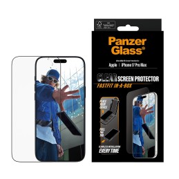 PanzerGlass ® Displayschutz iPhone 17 Pro Max | Ultra-Wide Fit m. FASTFIT IN-A-BOX
