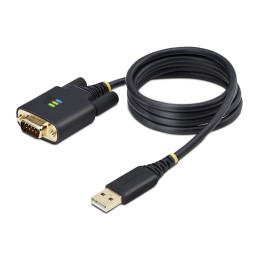 StarTech.com 1m USB auf Seriell Adapter, COM-Retention, FTDI, USB-A zu DB9 Kabel, USB auf RS232, Wechselbare Schrauben Muttern,