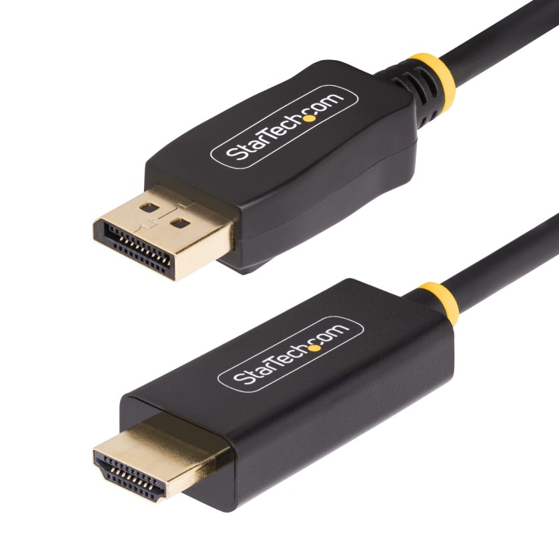 StarTech.com 1 Meter Aktiver DisplayPort auf HDMI Adapterkabel, 4K 60Hz mit HDR, DP zu HDMI 2.0b Kabel, DP auf HDMI Adapter,