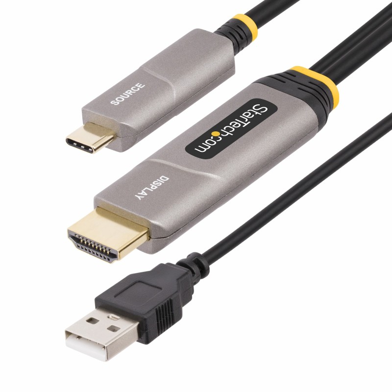 StarTech.com 15,2m USB-C auf HDMI 2.0 Aktives optisches Kabel (AOC), 4K 60Hz, Unidirektionales USB C zu HDMI Kabel, CL3, USB C