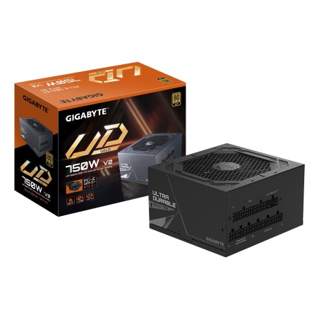 GIGABYTE UD750GM PG5 V2 Fuente de Alimentación – PCIe Gen 5.1, 80 PLUS Gold, Diseño completamente modular, Ventilador de 120