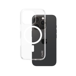 PanzerGlass CARE by ® Flagship Case Transparent Urban Combat w. White MagSafe iPhone 16 Pro funda para teléfono móvil