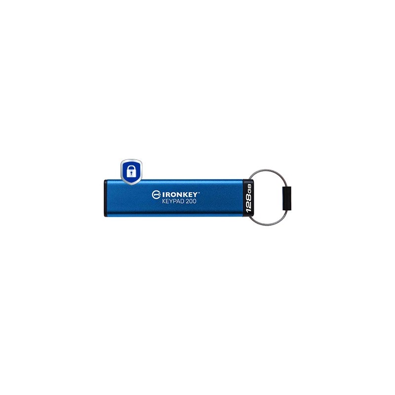 Kingston Technology IronKey Keypad 200 de 128 Go, FIPS 140-3 niveau 3 (en attente), chiffrement AES-256