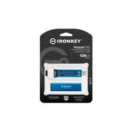 Kingston Technology IronKey Keypad 200 de 128 Go, FIPS 140-3 niveau 3 (en attente), chiffrement AES-256
