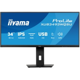 iiyama ProLite XUB3493WQSU-B6 écran plat de PC 86,4 cm (34") 3440 x 1440 pixels UltraWide Quad HD LED Noir