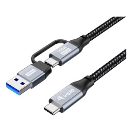 Equip 128431 USB Kabel USB 3.2 Gen 2x2 1 m USB A USB C USB C Schwarz