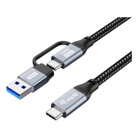 Equip 128431 USB Kabel USB 3.2 Gen 2x2 1 m USB A USB C USB C Schwarz