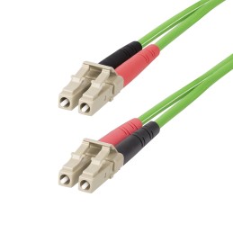 StarTech.com 1m LC zu LC (UPC) OM5 Multimode Glasfaserkabel, 50 125µm Duplex LOMMF Zipcord, 40G 100G, Biegeunempfindlich,