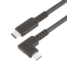 StarTech.com Câble USB-C de 1m, Coudé à Droite, USB 10Gbps, 100W (5A) Power Delivery, 8K 60Hz 4K 144Hz DP Alt Mode, Cordon USB