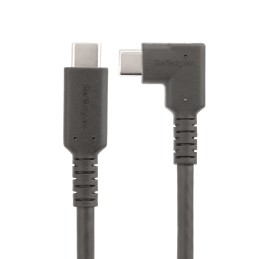 StarTech.com Câble USB-C de 1m, Coudé à Droite, USB 10Gbps, 100W (5A) Power Delivery, 8K 60Hz 4K 144Hz DP Alt Mode, Cordon USB