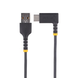 StarTech.com Câble de Charge Rapide USB-A vers USB-C de 30cm, Robuste, Coudé à Droite, Charge et Synchronisation, 3A, USB 2.0,
