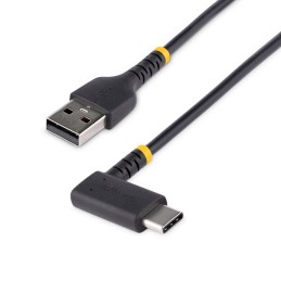 StarTech.com Câble de Charge Rapide USB-A vers USB-C de 1m, Robuste, Coudé à Droite, Charge et Synchronisation, 3A, USB 2.0,