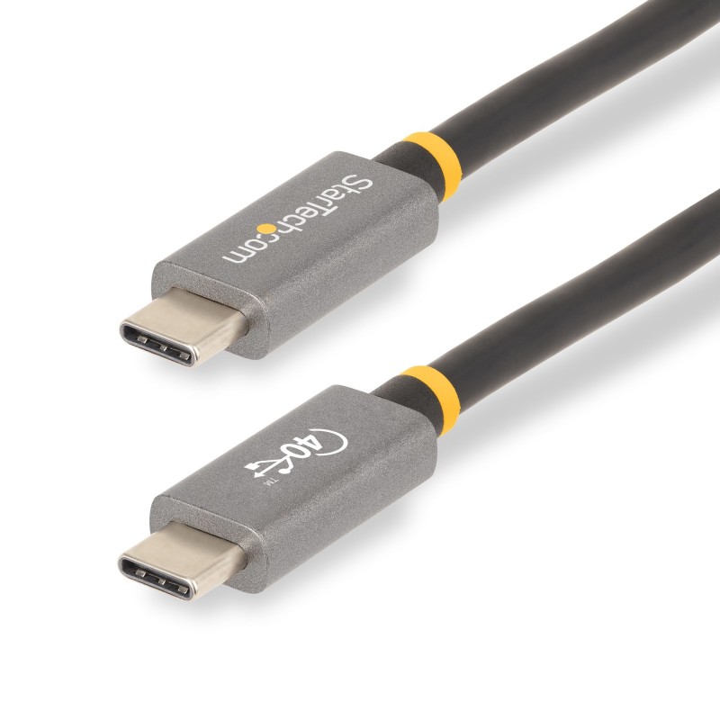 StarTech.com 1m USB4 Kabel 40Gbps, 100W (5A) Power Delivery, 8K 120Hz 4K 240Hz DP Alt Mode, USB-IF zertifiziertes USB-C