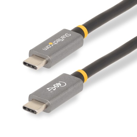 StarTech.com 1m USB4 Kabel 40Gbps, 100W (5A) Power Delivery, 8K 120Hz 4K 240Hz DP Alt Mode, USB-IF zertifiziertes USB-C