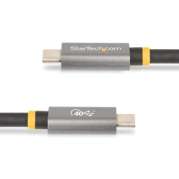 StarTech.com 1m USB4 Kabel 40Gbps, 100W (5A) Power Delivery, 8K 120Hz 4K 240Hz DP Alt Mode, USB-IF zertifiziertes USB-C