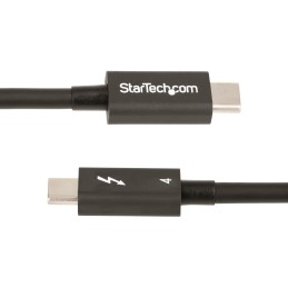 StarTech.com Cable de 1m Thunderbolt 4 - 40Gbps - PD 100W - Vídeo 4K 8K - Cable Thunderbolt 4 con Certificación Intel -